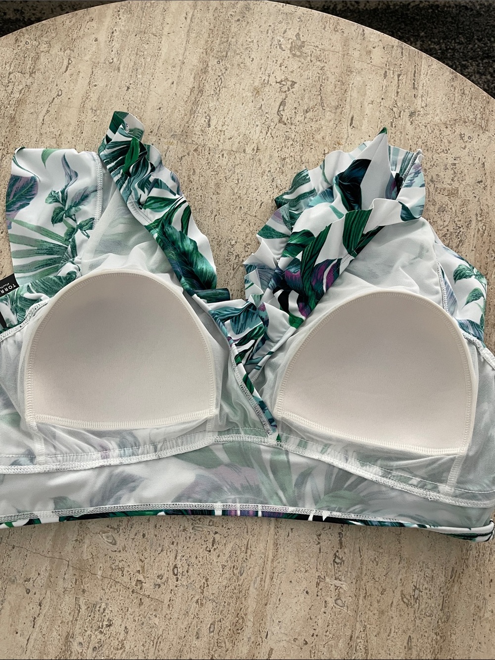 TORRID High-Rise High-Low Swim set Cropped Top & Skirt Brief Susie Tropical Zs 2 - Picture 7 of 16